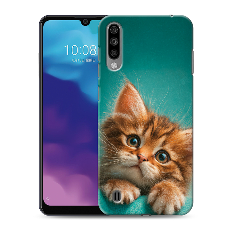 Силиконовый чехол на ZTE Blade A7 (2020) с принтом котенок Силиконовый чехол на ZTE Blade A7 (2020) с принтом котенок