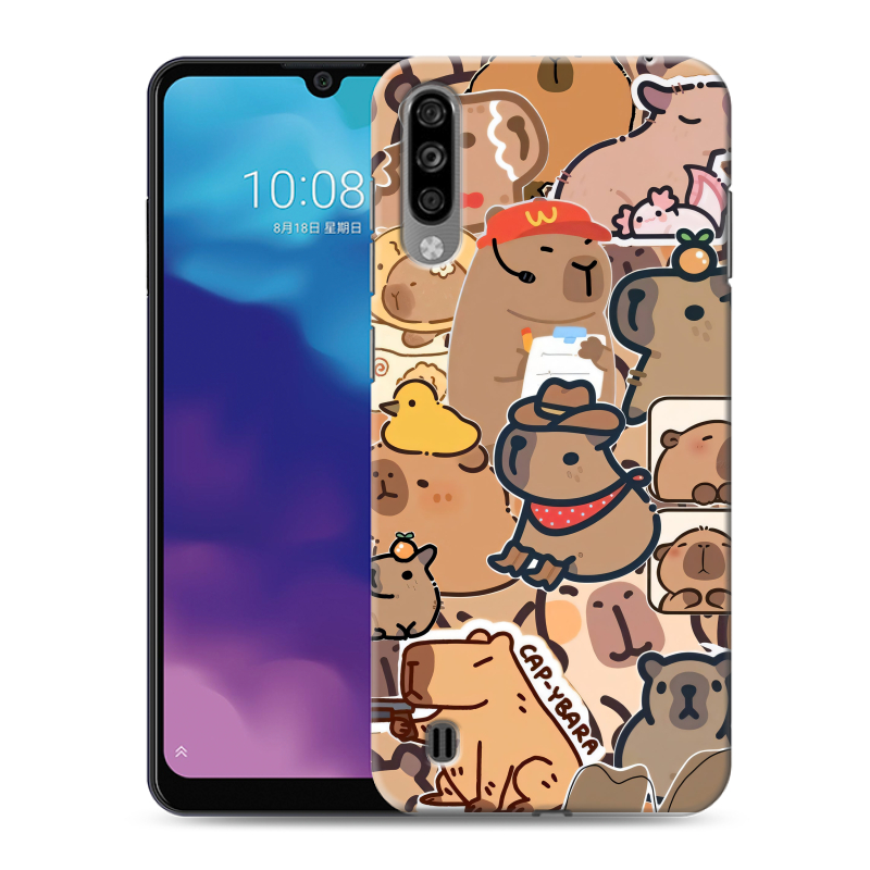 Силиконовый чехол на ZTE Blade A7 (2020) с принтом капибара Силиконовый чехол на ZTE Blade A7 (2020) с принтом капибара