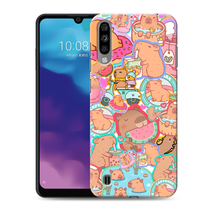 Силиконовый чехол на ZTE Blade A7 (2020) с принтом капибары Силиконовый чехол на ZTE Blade A7 (2020) с принтом капибары