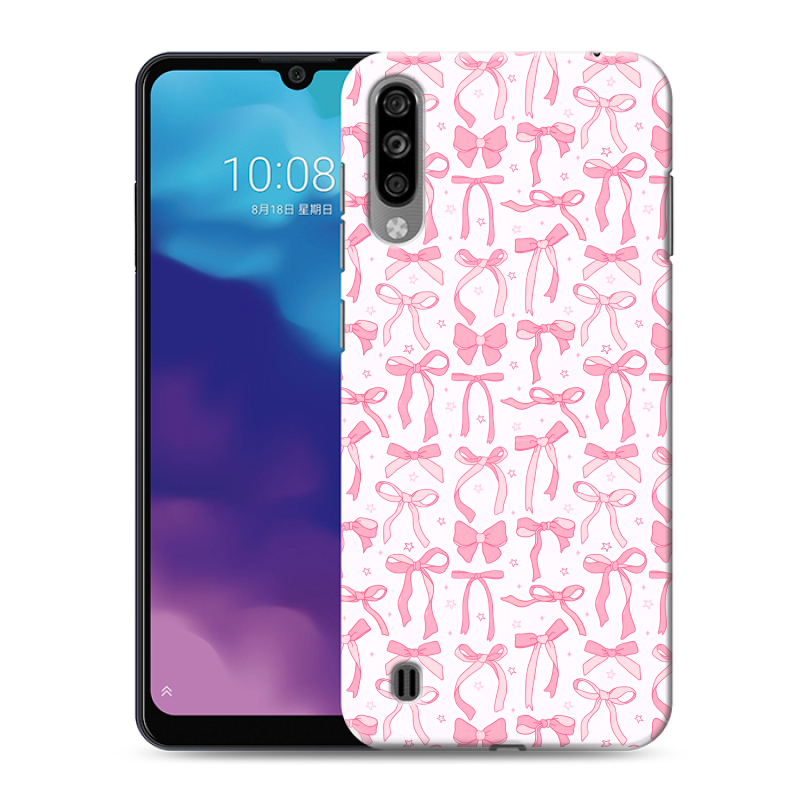 Силиконовый чехол на ZTE Blade A7 (2020) с принтом Розовые бантики Силиконовый чехол на ZTE Blade A7 (2020) с принтом Розовые бантики