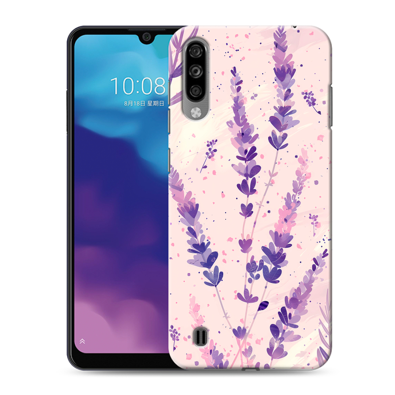 Силиконовый чехол на ZTE Blade A7 (2020) с принтом цветы лаванда Силиконовый чехол на ZTE Blade A7 (2020) с принтом цветы лаванда