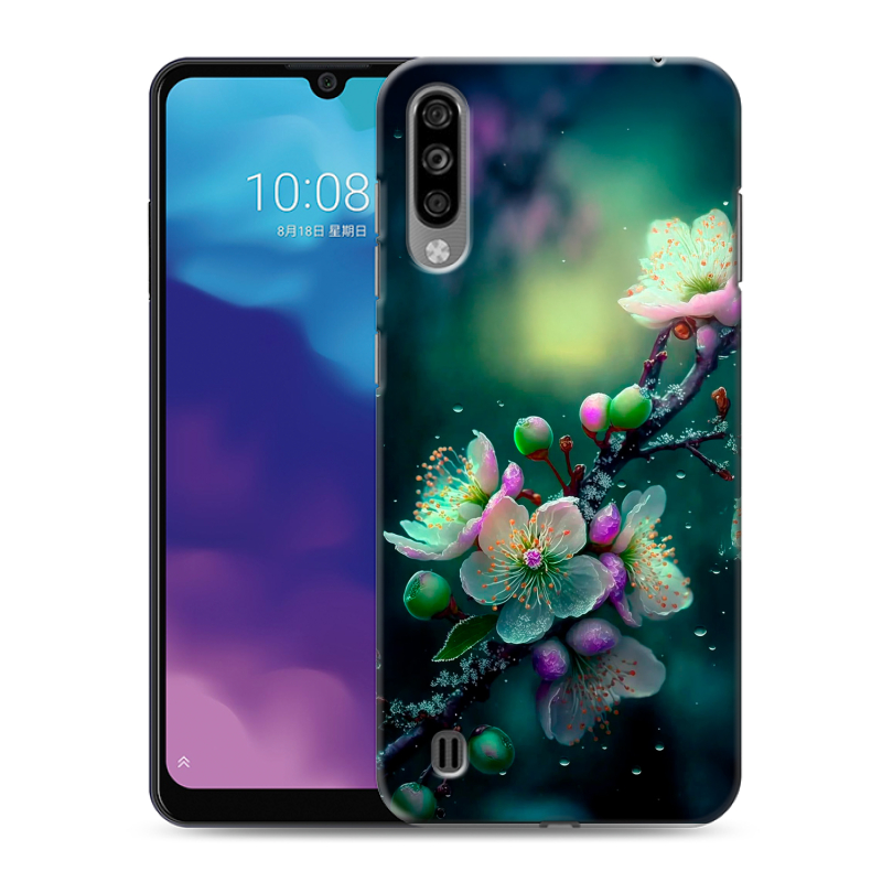 Силиконовый чехол на ZTE Blade A7 (2020) с принтом Цветы и мрамор Силиконовый чехол на ZTE Blade A7 (2020) с принтом Цветы и мрамор