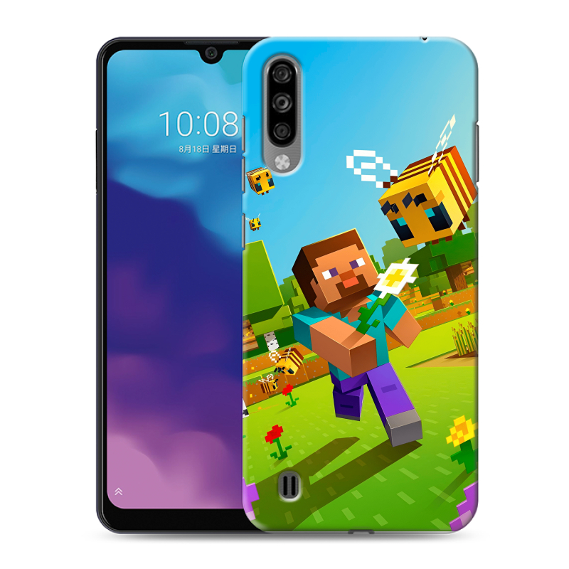 Силиконовый чехол на ZTE Blade A7 (2020) с принтом Майнкрафт Minecraft Силиконовый чехол на ZTE Blade A7 (2020) с принтом Майнкрафт Minecraft