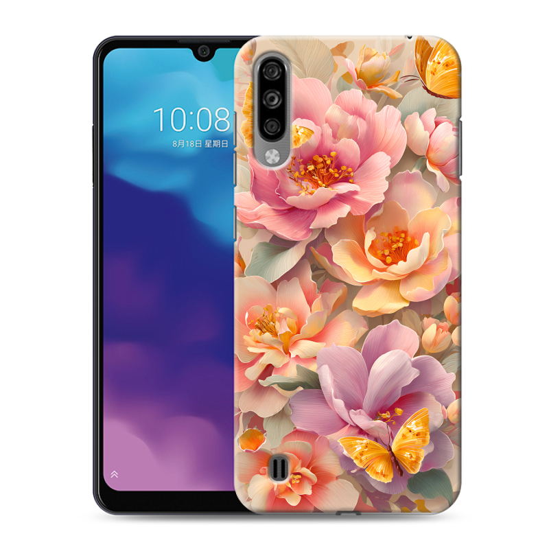 Силиконовый чехол на ZTE Blade A7 (2020) с принтом Цветы и бабочки Силиконовый чехол на ZTE Blade A7 (2020) с принтом Цветы и бабочки