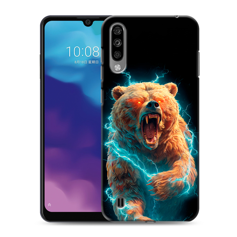 Силиконовый чехол на ZTE Blade A7 (2020) с принтом Медведь Силиконовый чехол на ZTE Blade A7 (2020) с принтом Медведь