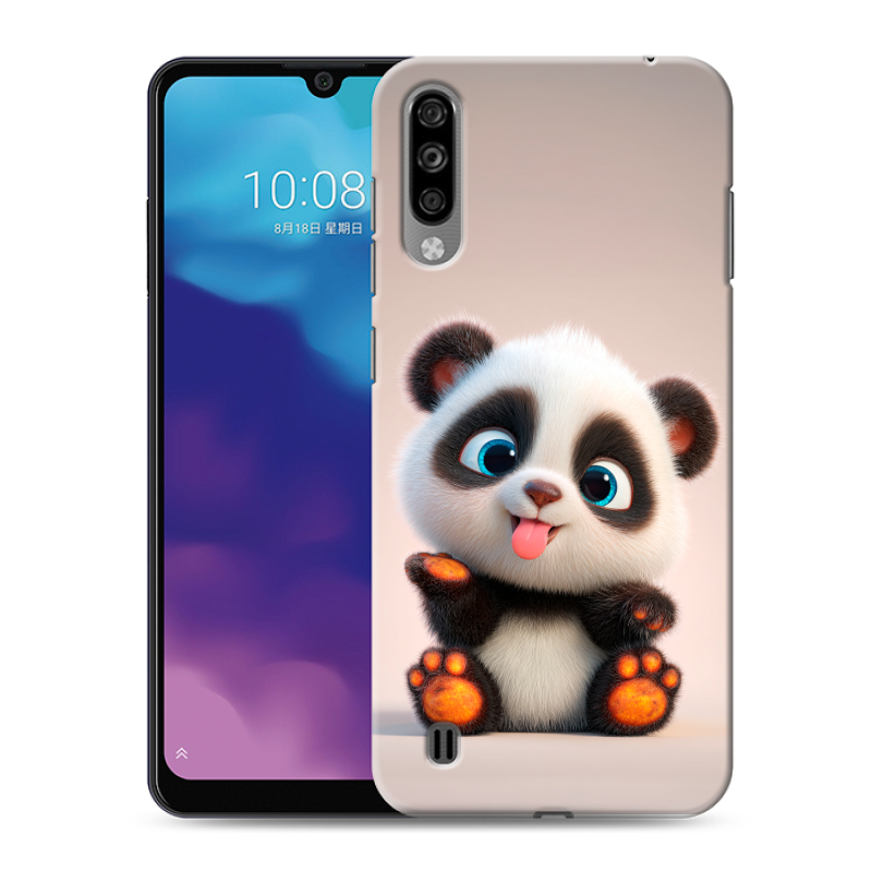Силиконовый чехол на ZTE Blade A7 (2020) с принтом милая панда Силиконовый чехол на ZTE Blade A7 (2020) с принтом милая панда