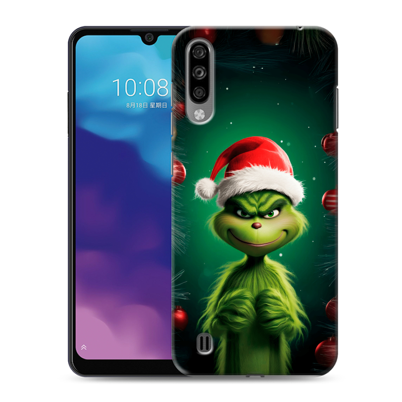 Силиконовый чехол на ZTE Blade A7 (2020) с принтом Гринч Новый год Рождество Силиконовый чехол на ZTE Blade A7 (2020) с принтом Гринч Новый год Рождество