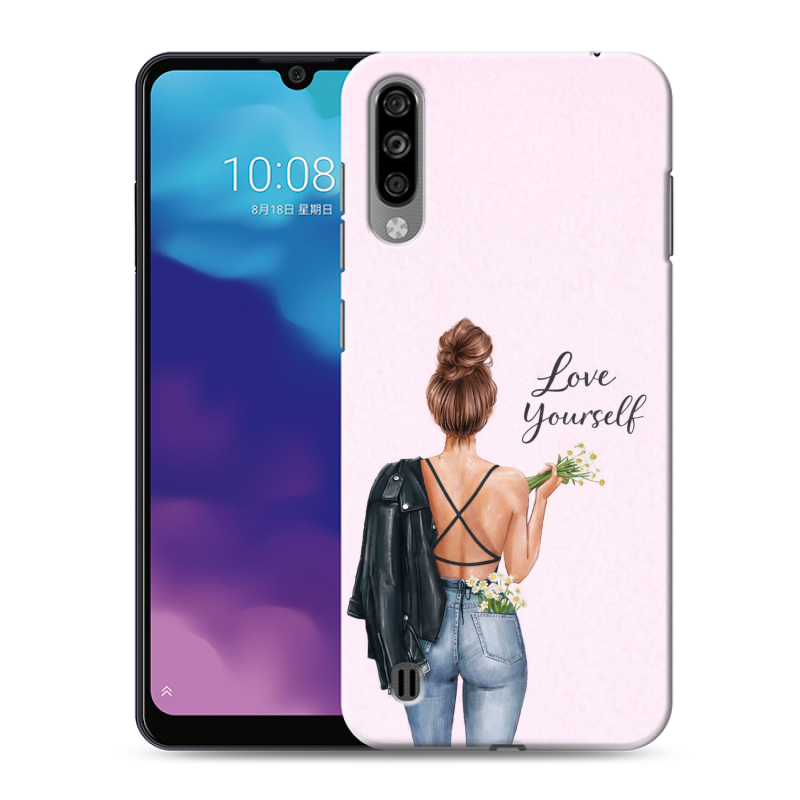 Силиконовый чехол на ZTE Blade A7 (2020) с принтом женский Силиконовый чехол на ZTE Blade A7 (2020) с принтом женский