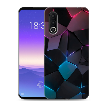 Пластиковый чехол на Meizu 16s Pro с принтом Геометрия неона Пластиковый чехол на Meizu 16s Pro с принтом Геометрия неона
