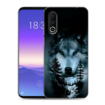 Пластиковый чехол на Meizu 16s Pro с принтом Лесной волк Пластиковый чехол на Meizu 16s Pro с принтом Лесной волк