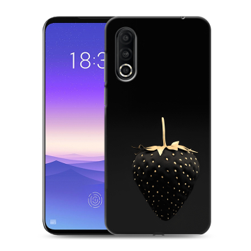 Пластиковый чехол на Meizu 16s Pro с принтом Черная клубника Пластиковый чехол на Meizu 16s Pro с принтом Черная клубника