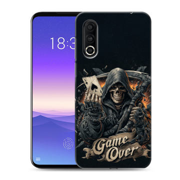 Пластиковый чехол на Meizu 16s Pro с принтом Скелет карты Пластиковый чехол на Meizu 16s Pro с принтом Скелет карты