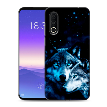 Пластиковый чехол на Meizu 16s Pro с принтом Волки Пластиковый чехол на Meizu 16s Pro с принтом Волки