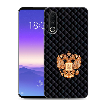 Пластиковый чехол на Meizu 16s Pro с принтом Герб России принт