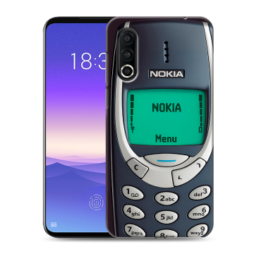 Пластиковый чехол на Meizu 16s Pro с принтом Старый телефон Пластиковый чехол на Meizu 16s Pro с принтом Старый телефон