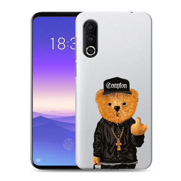 Пластиковый чехол на Meizu 16s Pro с принтом Мишка