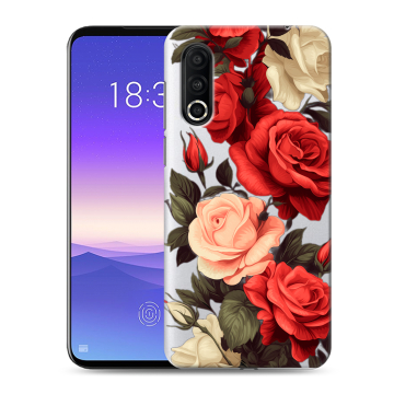 Пластиковый чехол на Meizu 16s Pro с принтом Розы