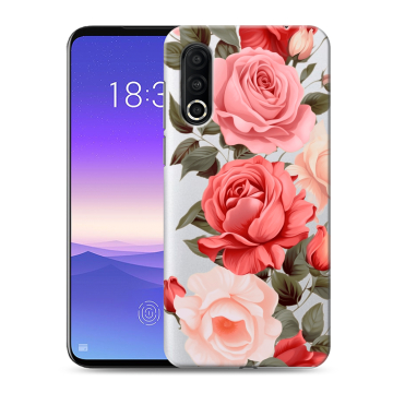 Пластиковый чехол на Meizu 16s Pro с принтом Розы