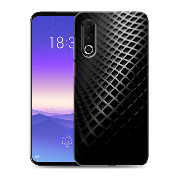 Пластиковый чехол на Meizu 16s Pro с принтом Текстура металла