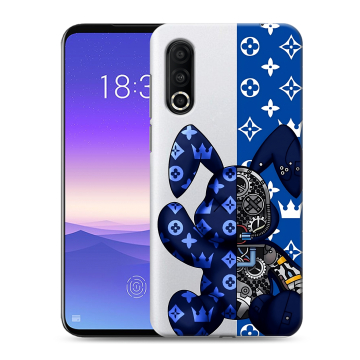 Пластиковый чехол на Meizu 16s Pro с принтом Луи робот