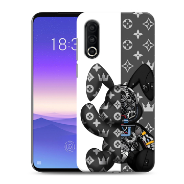 Пластиковый чехол на Meizu 16s Pro с принтом Луи робот
