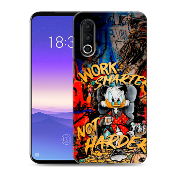 Пластиковый чехол на Meizu 16s Pro с принтом Дональд Дак Деньги