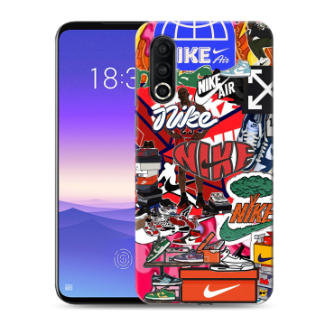 Пластиковый чехол на Meizu 16s Pro с принтом Найк Nike яркий