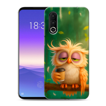 Пластиковый чехол на Meizu 16s Pro с принтом сова