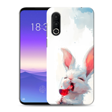 Пластиковый чехол на Meizu 16s Pro с принтом кролик зайчик