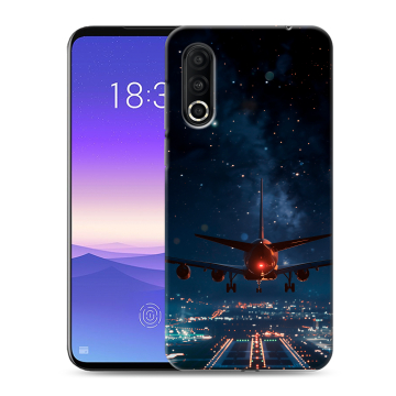 Пластиковый чехол на Meizu 16s Pro с принтом самолет