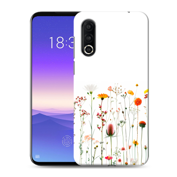 Пластиковый чехол на Meizu 16s Pro с принтом цветы