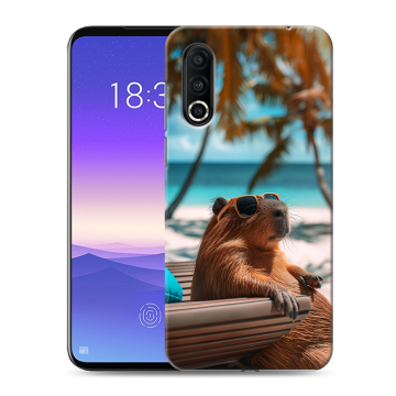 Пластиковый чехол на Meizu 16s Pro с принтом Капибара