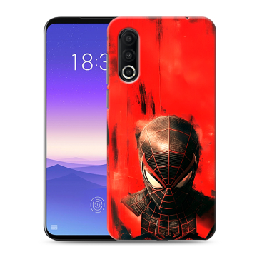 Пластиковый чехол на Meizu 16s Pro с принтом человек паук spiderman