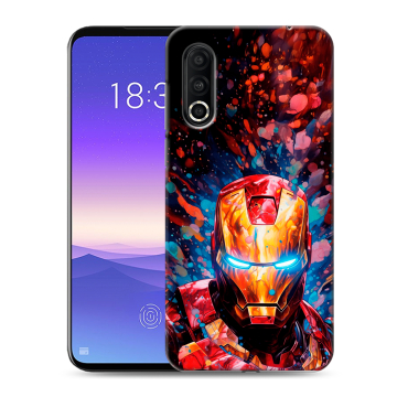 Пластиковый чехол на Meizu 16s Pro с принтом Железный человек Ironman