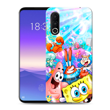 Пластиковый чехол на Meizu 16s Pro с принтом спанчбоб спанч боб