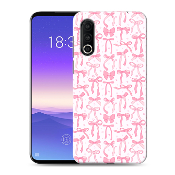 Пластиковый чехол на Meizu 16s Pro с принтом Розовые бантики Пластиковый чехол на Meizu 16s Pro с принтом Розовые бантики