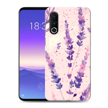 Пластиковый чехол на Meizu 16s Pro с принтом цветы лаванда