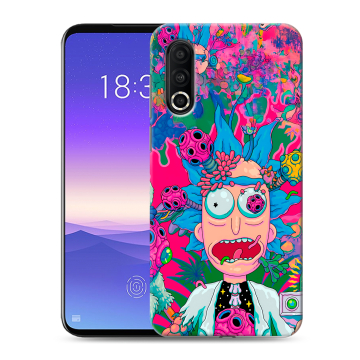 Пластиковый чехол на Meizu 16s Pro с принтом Рик и Морти Rick Morty