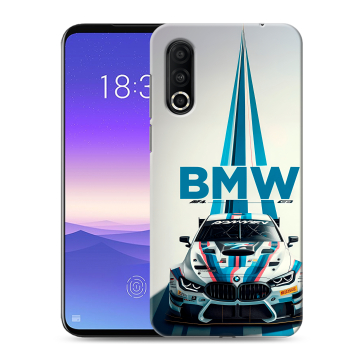 Пластиковый чехол на Meizu 16s Pro с принтом БМВ BMW