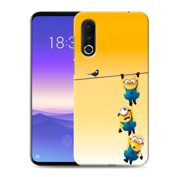 Пластиковый чехол на Meizu 16s Pro с принтом Миньоны