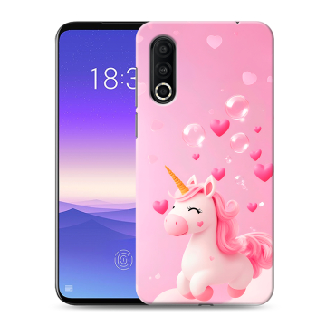 Пластиковый чехол на Meizu 16s Pro с принтом Единорог