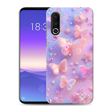 Пластиковый чехол на Meizu 16s Pro с принтом Бабочки Пластиковый чехол на Meizu 16s Pro с принтом Бабочки