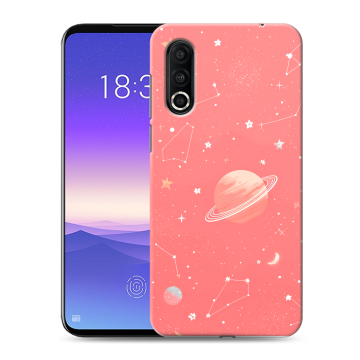 Пластиковый чехол на Meizu 16s Pro с принтом Розовый космос