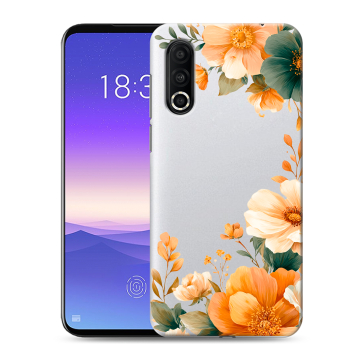 Пластиковый чехол на Meizu 16s Pro с принтом Цветы принт