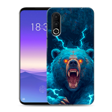 Пластиковый чехол на Meizu 16s Pro с принтом Медведь