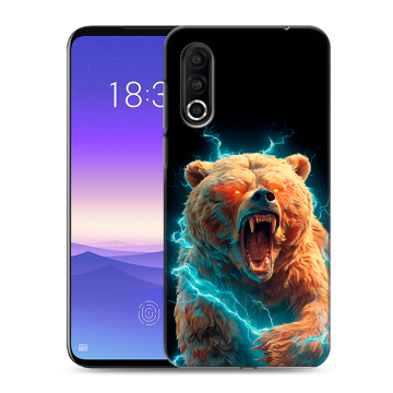 Пластиковый чехол на Meizu 16s Pro с принтом Медведь