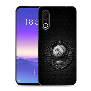 Пластиковый чехол на Meizu 16s Pro с принтом Герб Флаг СССР Пластиковый чехол на Meizu 16s Pro с принтом Герб Флаг СССР