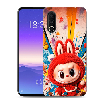 Пластиковый чехол на Meizu 16s Pro с принтом Labubu Лабубу