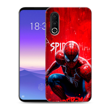 Пластиковый чехол на Meizu 16s Pro с принтом Spiderman Человек паук Пластиковый чехол на Meizu 16s Pro с принтом Spiderman Человек паук