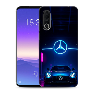Пластиковый чехол на Meizu 16s Pro с принтом Mercedes Мерседес